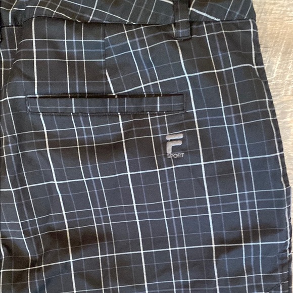 Fila Black and White Flat Front Shorts - Picture 7 of 8